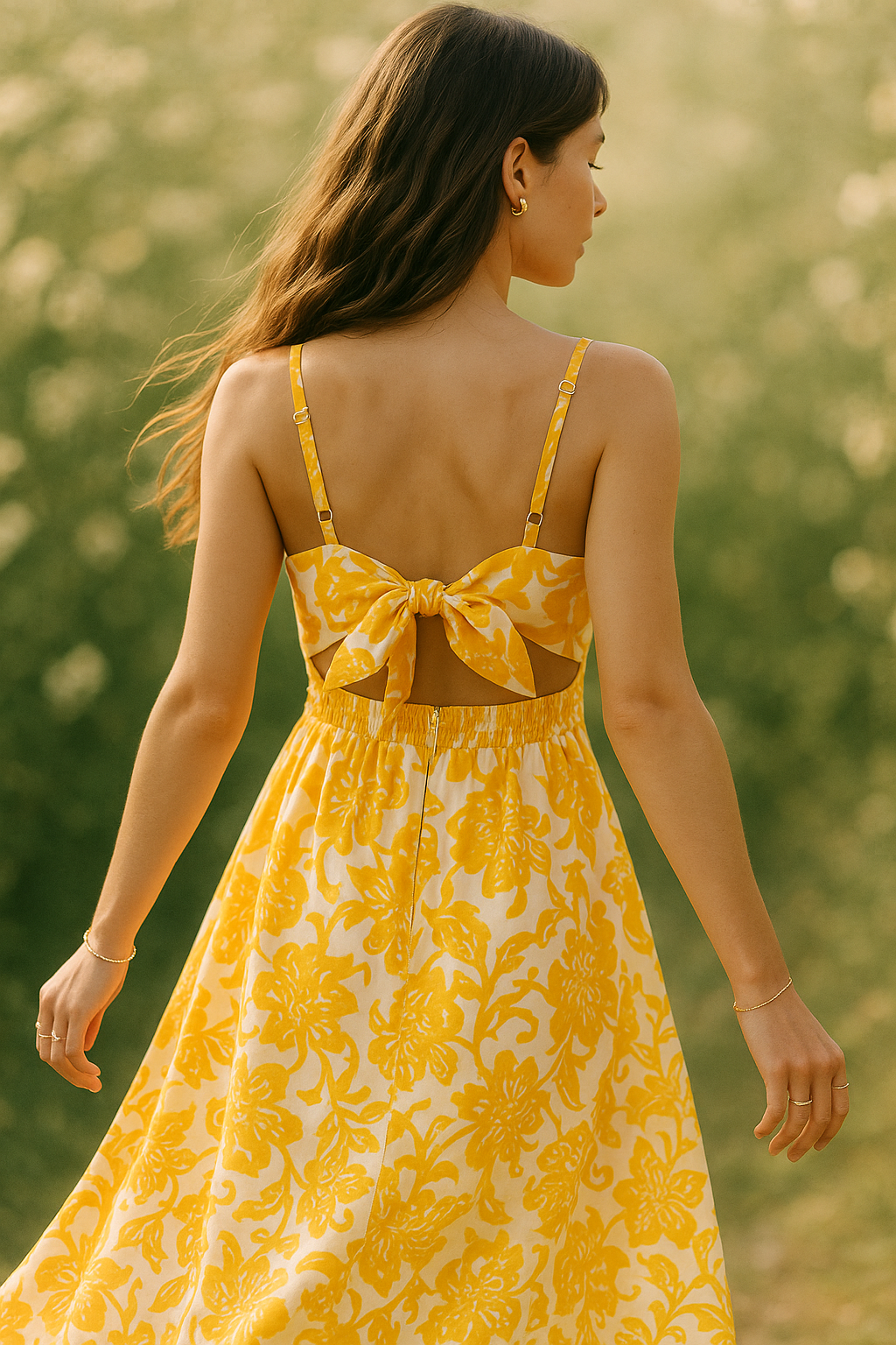 Yellow daze bow dress