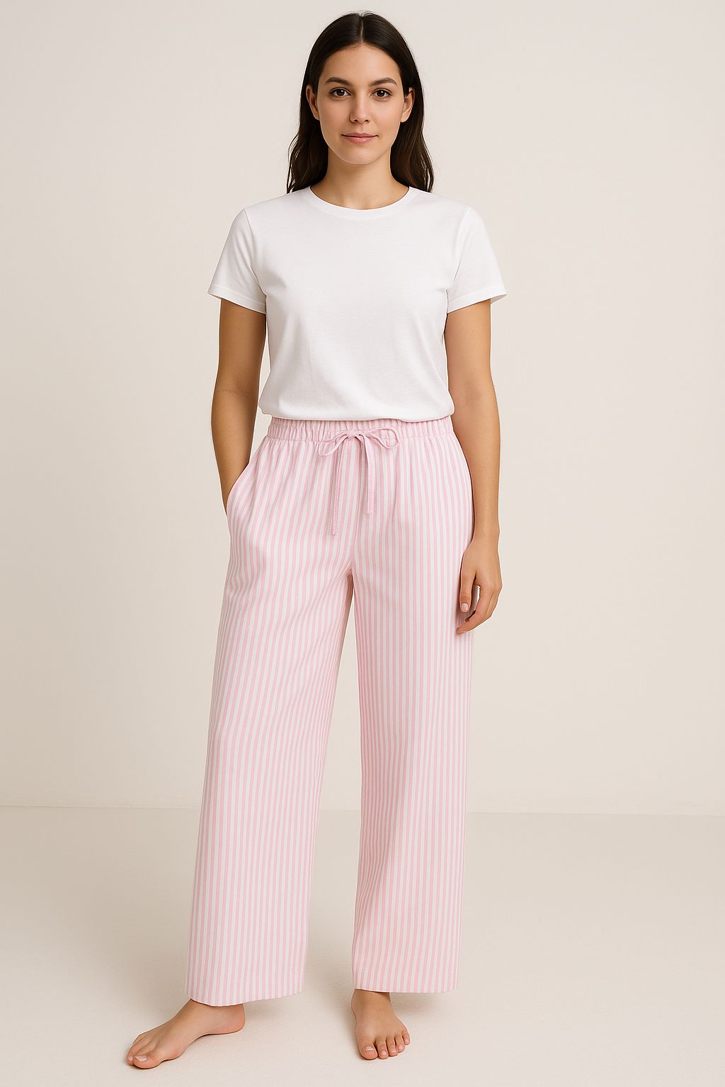 Peppy Pink Striped Pants