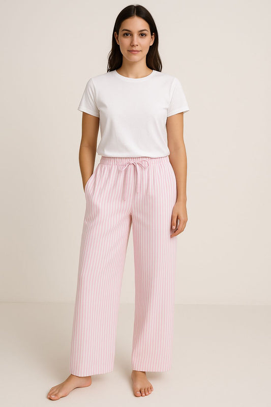 Peppy Pink Striped Pants